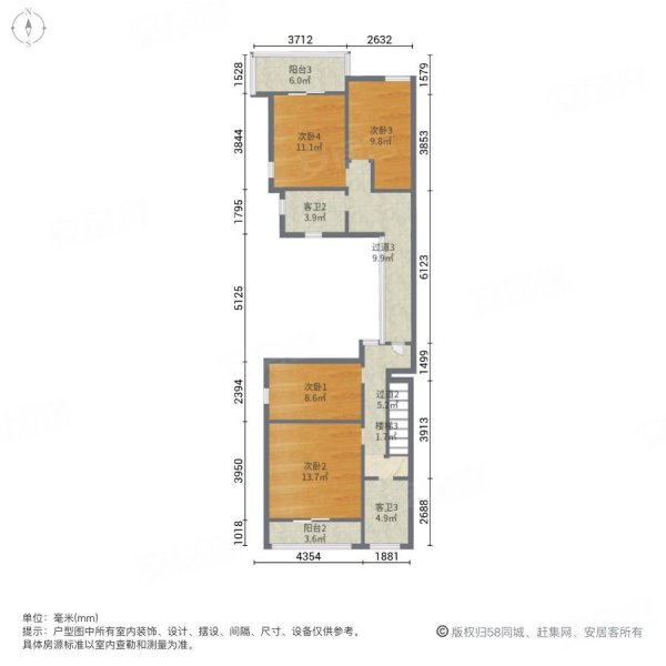 万科高尔夫城市花园(别墅)5室2厅4卫303.34㎡南北978万