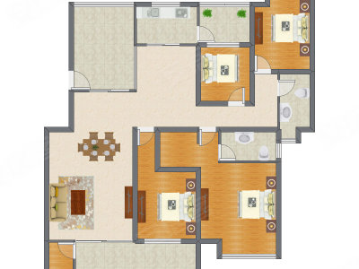 4室2厅 167.31平米