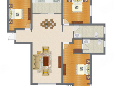 3室2厅 136.85平米