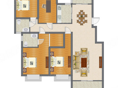 4室2厅 141.00平米