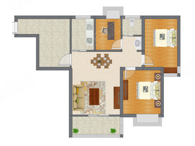 3室2厅 89.78平米