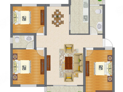 3室2厅 123.16平米