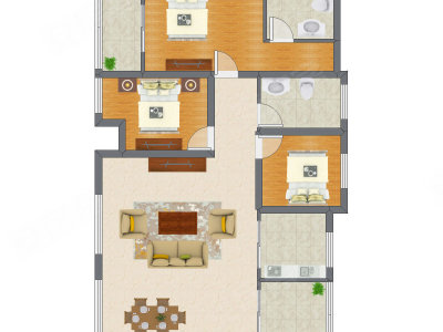 3室2厅 135.32平米