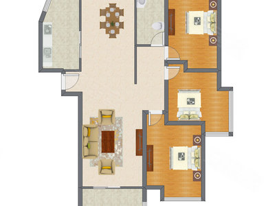 3室2厅 111.50平米