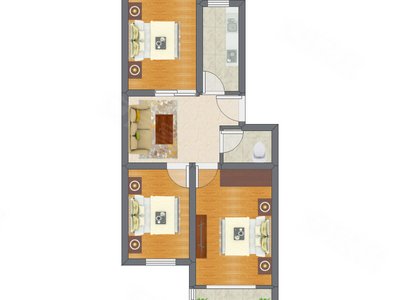 3室1厅 78.00平米