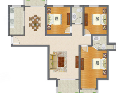 3室2厅 134.26平米