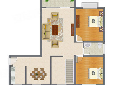 5室3厅 205.43平米