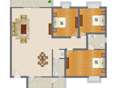 3室2厅 178.27平米