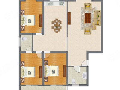 3室2厅 142.42平米