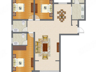 3室2厅 161.85平米