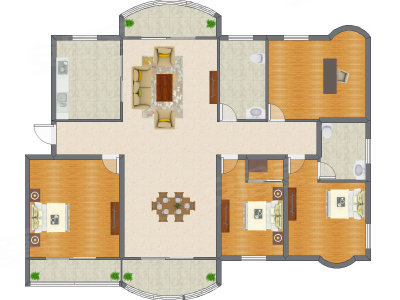 4室2厅 186.76平米