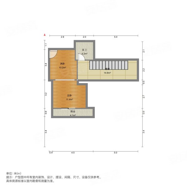 田园东方2室2厅2卫96.54㎡南北165万