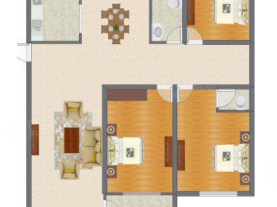 3室2厅 143.95平米