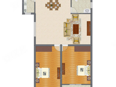 2室2厅 94.35平米