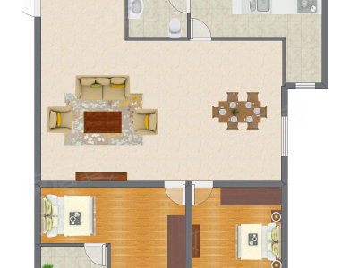2室2厅 99.56平米