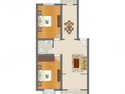 2室2厅 99.60平米