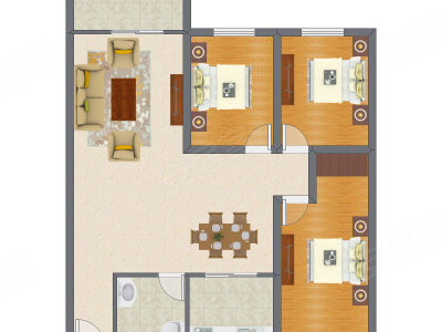 3室2厅 100.57平米