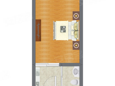 1室0厅 31.61平米