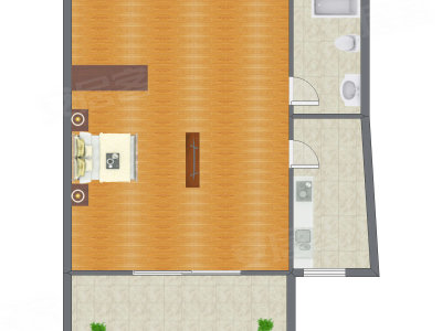 1室0厅 83.00平米户型图