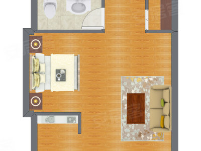 1室0厅 39.43平米