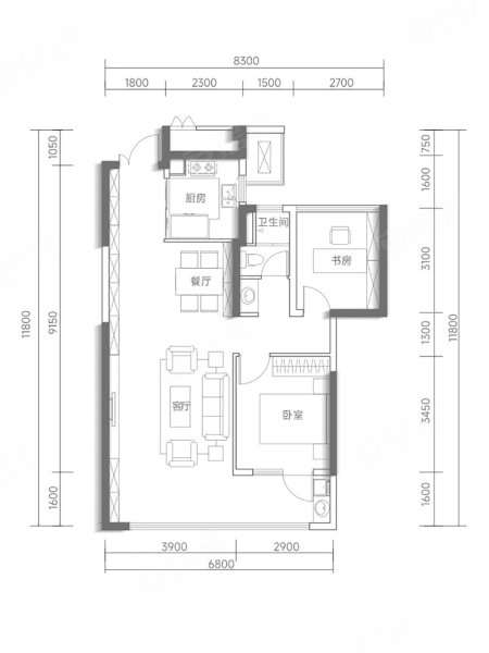 中建悦庐·幸福序2室2厅85㎡137万二手房图片