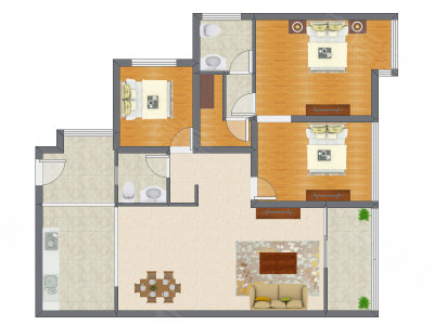 3室2厅 140.11平米