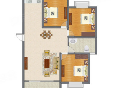 3室1厅 105.40平米