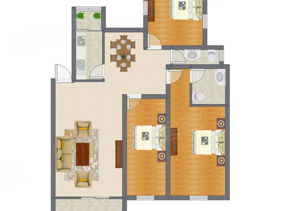 3室2厅 105.63平米