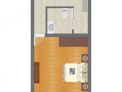 1室1厅 31.90平米
