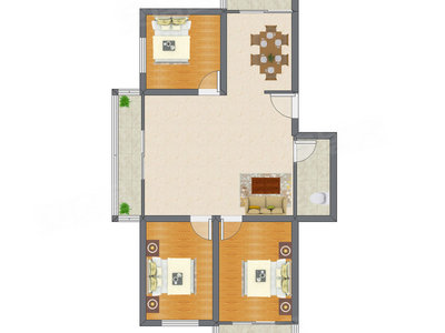 3室2厅 109.60平米