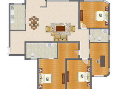 4室2厅 201.00平米
