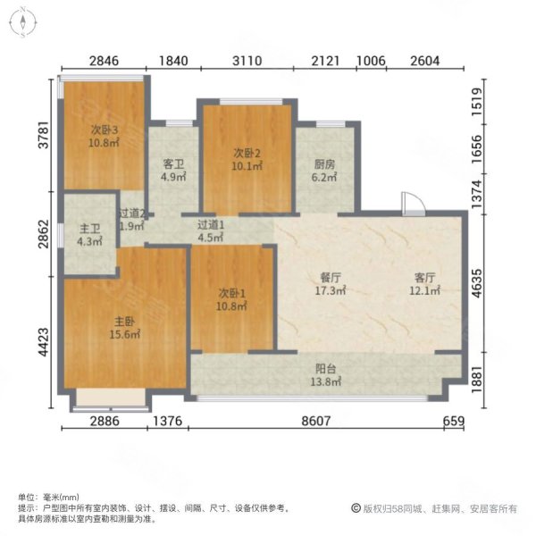 铂悦时代 洋房,   平,   户型,全新装修,拎包入住.