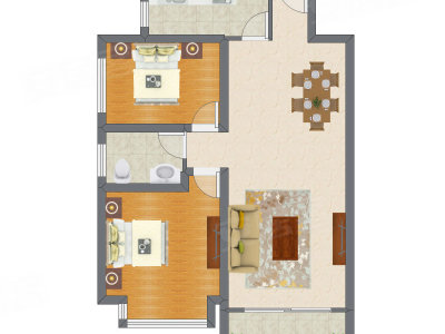 2室2厅 89.98平米