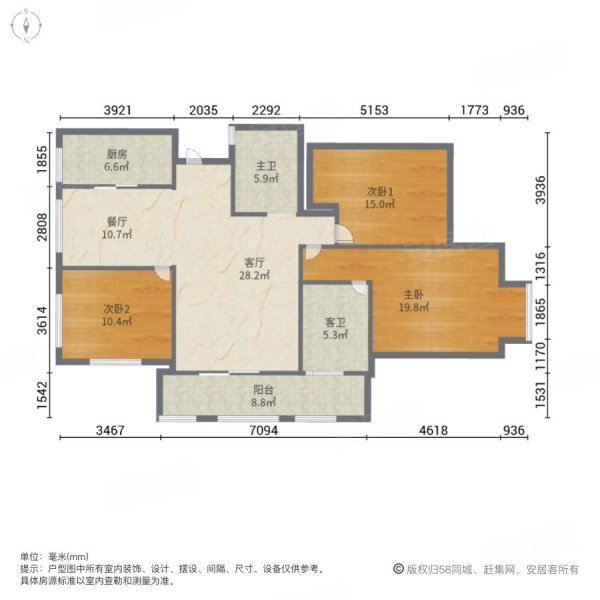 蒙城名邦御府116户型图图片