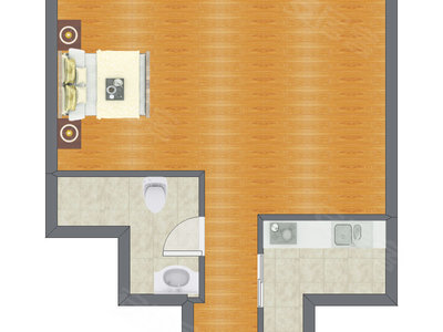 1室0厅 56.56平米户型图