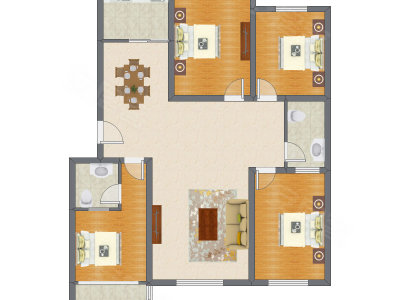 4室2厅 144.10平米