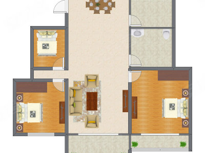 3室2厅 118.33平米