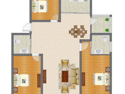 3室2厅 140.08平米