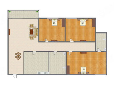 3室2厅 465.00平米户型图