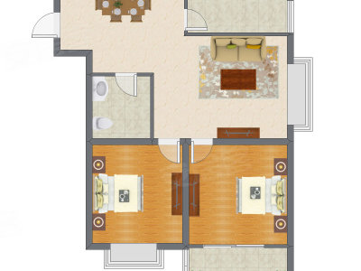 2室2厅 103.63平米