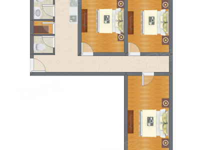 3室1厅 83.01平米