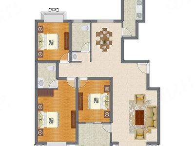 3室2厅 131.82平米