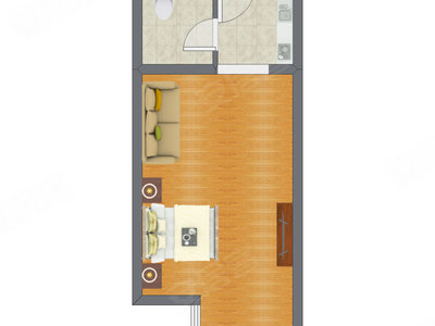 1室0厅 49.50平米户型图
