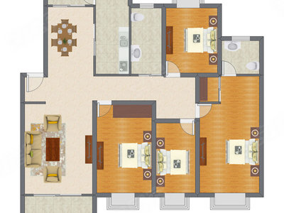 4室2厅 159.65平米