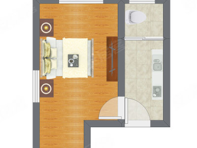1室0厅 29.76平米