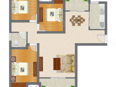 3室2厅 97.69平米