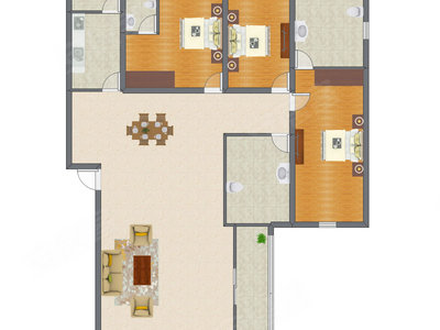 3室2厅 163.14平米
