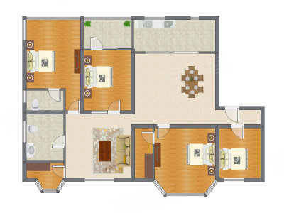 4室2厅 149.99平米户型图