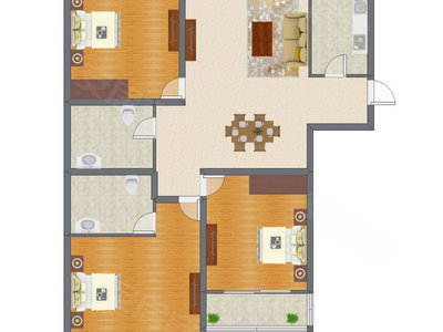 3室2厅 139.00平米