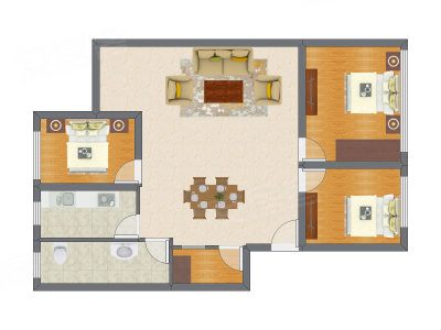 3室2厅 92.90平米